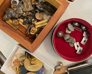 Cuff links, pins...