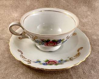 Miniature teacup and saucer from occupied Japan