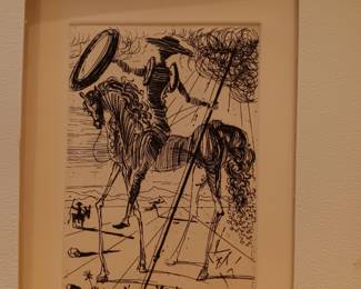 Salvador Dali "Don Quixote" Original Etching 303/500 with COA