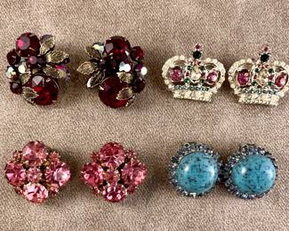 Vintage clip on earrings