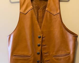 Lew 'N Me men's leather vest