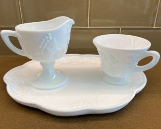Milk glass dishes
