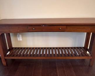 Entryway table with drawer and shelf