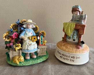 Musical figurines by San Francisco Music Box Co. and Holly Hobbie