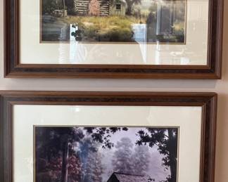 Assorted framed prints