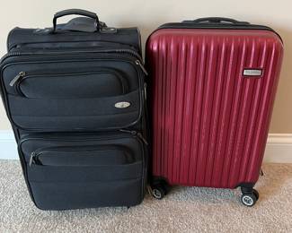 Assorted suitcases