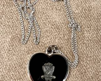 Sterling silver heart charm on chain
