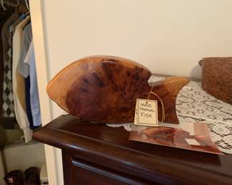 Hand carved tropical fish
