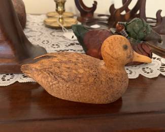 Hand carved duck decoy