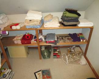 Linens, wrapping paper, yarn and more