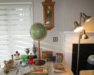 Vintage globe, toys and more
