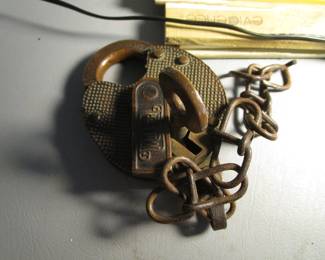 Antique lock with key
