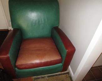 Lee Industries leather art club chair