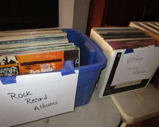 Several bins and 100's of Rock Record Albums Vinyl, lots of vinyl