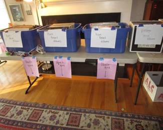 Several bins and 100's of Rock Record Albums Vinyl, lots of vinyl