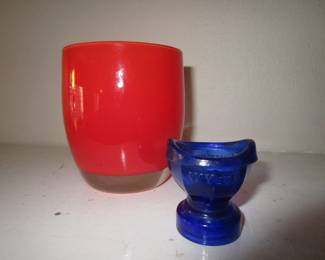 Glassybaby, vintage blue eye wash cup