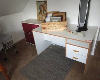 Desk and bookcase