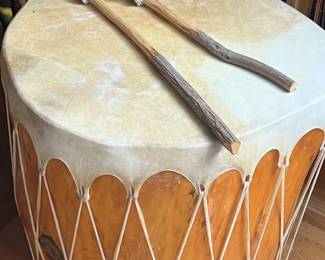 Native American hide hand drum