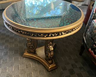 Matching ornate round side table