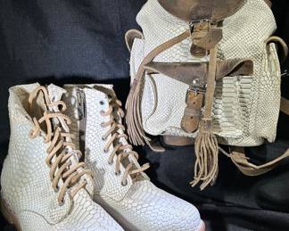 Freebird combat boots & backpack 