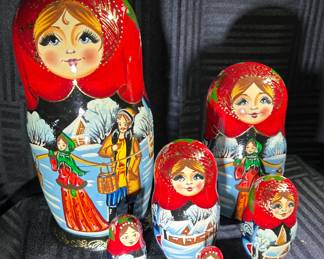 Russian nesting dolls… red of course!