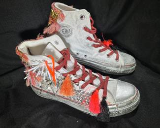 Free People- Nanku Axel embellished hightop sneakers