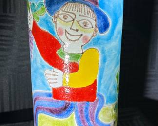 Desimone, Italy hand painted lidded canister 