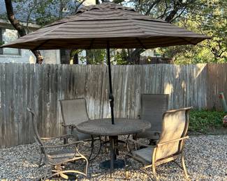 Patio set with umbrella 
