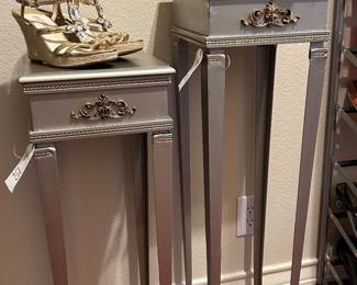 Metallic occasional tables 