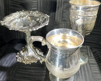 Silver plated serving pieces 