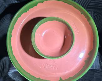 Fun Pace pink chip & dip bowl