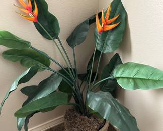 Faux bird of paradise floral arrangement 