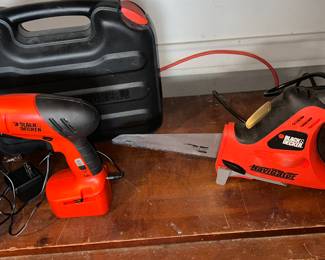 Black and Decker drill and electric saw