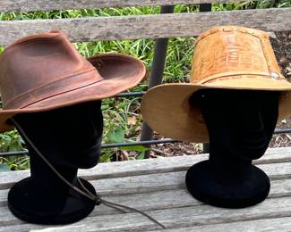Leather western hats 