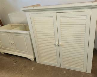 White dresser (piece on right goes on top) matches white bed