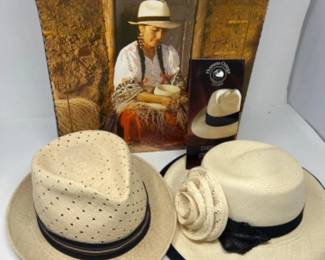 Homero Ortega Hand Woven Panama Hats - Size Sm & Lg