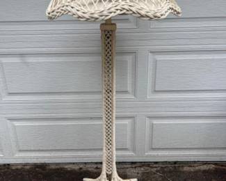 Eiffel Tower Style Antique Wicker Floor Lamp