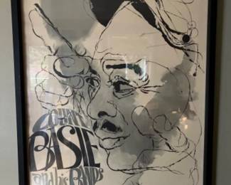 1975 Count Basie & His Band Framed Poster