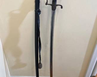 Antique Vintage Wehrmacht Cavalry Style Sword w/ Lion Head Pommel