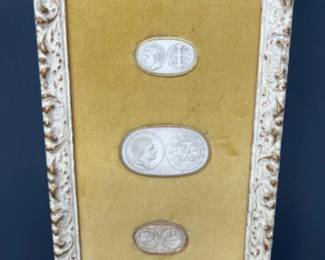 Antique Vintage Framed Coin Intaglios - Grand Tour Style Intaglios