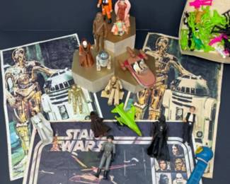 1970s STAR WARS Figurines + Galaxy Laser Team