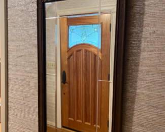 Antique Mirror with Carved Top Detail