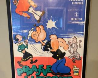 1960s Yugoslavian Popeye Cartoon Poster