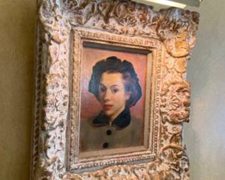 Beautiful Vintage Portrait Elegantly Framed & Lighted
