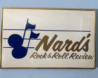 Vintage 80's NARDS Rock N Roll Review Framed Poster - Memorabilia
