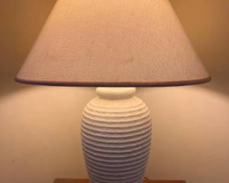 Post Modern Boho Vintage Ribbed Texture Plaster Table Lamp