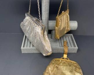 3! Yes 3! Vintage Mesh WHITING & DAVIS Clutch Purses