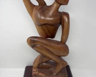 Carved Wood figural Sculpture