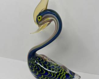 Murano Formia Art Glass Duck Swan Bird - With Sticker
