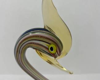 Murano Formia Art Glass Duck Swan Bird - With Sticker